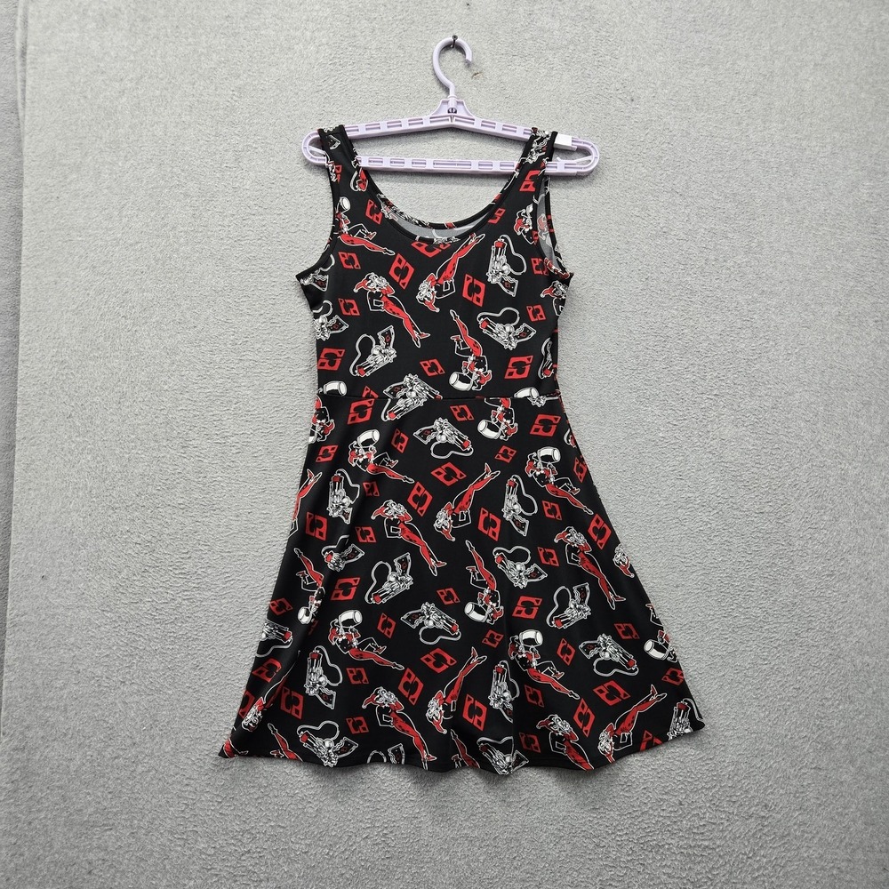 DC Comics Originals Women Dress S Black Graphic Fit & Flare Harley Quinn Skater